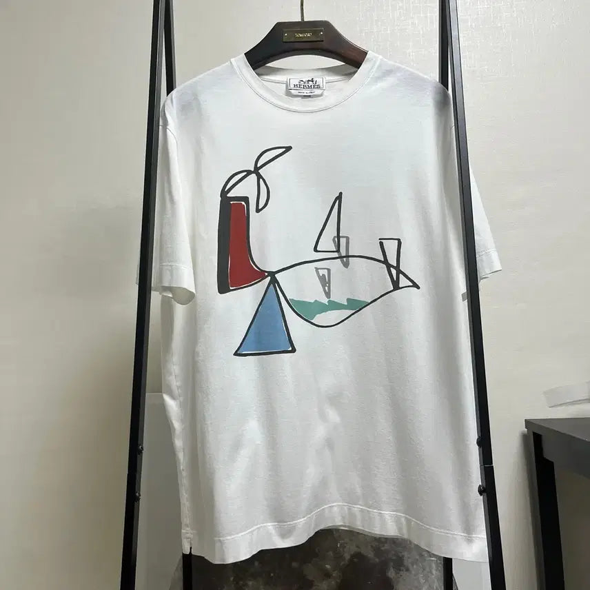 [BUNJANG] Hermès Graffiti Drawing T-Shirt - Size S / 정품 S) 에르메스 그래피티 드로잉 티셔츠