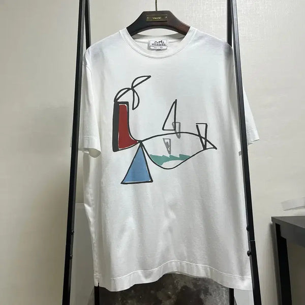 [BUNJANG] Hermès Graffiti Drawing T-Shirt - Size S / 정품 S) 에르메스 그래피티 드로잉 티셔츠