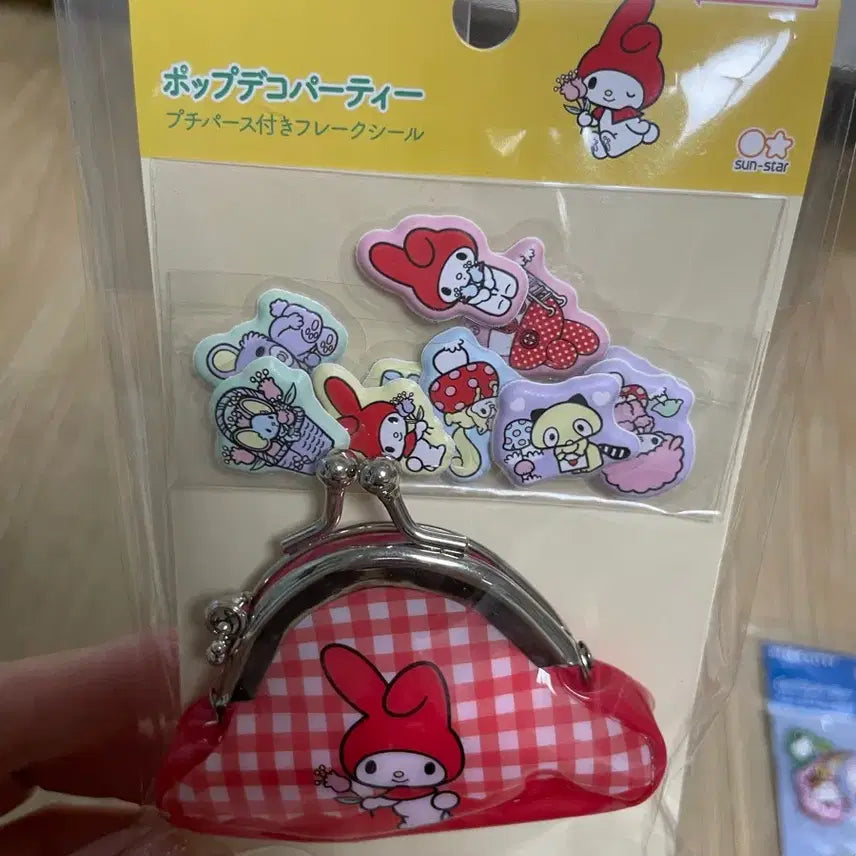 [BUNJANG] My Melody Gamaguchi Keyring Sticker / 마이 멜로디 가마구치 키링 스티커 새상품