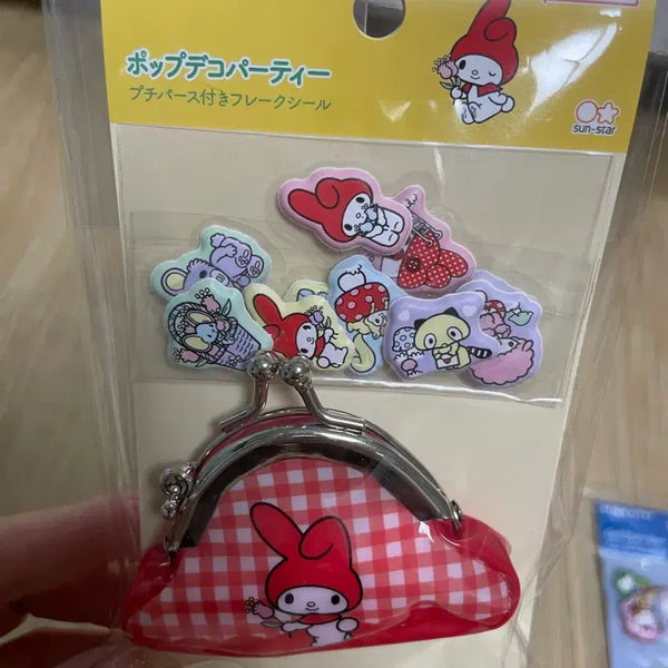 [BUNJANG] My Melody Gamaguchi Keyring Sticker / 마이 멜로디 가마구치 키링 스티커 새상품