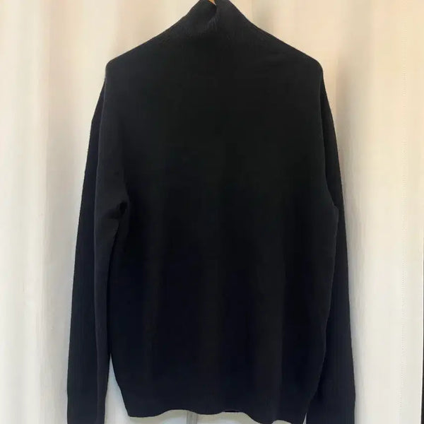 [BUNJANG] Solid Homme 100% Cashmere Turtleneck Knit Black / 23년 솔리드옴므 캐시미어 100% 터틀넥 니트 52(110) 블랙