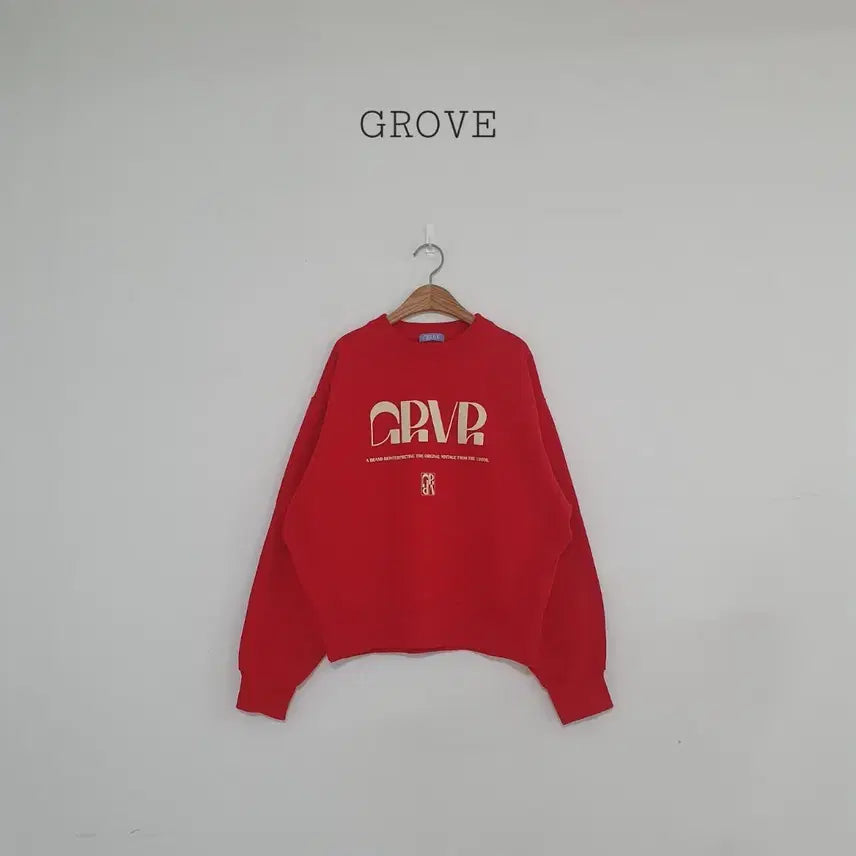 [BUNJANG] Groove Sweatshirt Red / No.26091517 그루브 맨투맨 레드