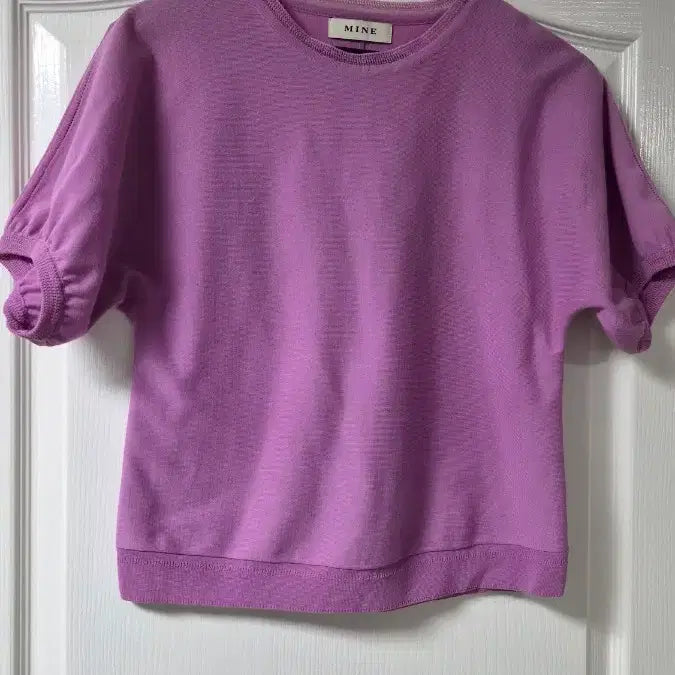 [BUNJANG] Mine Purple Short Sleeve Knit / 마인 퍼플 반팔 니트