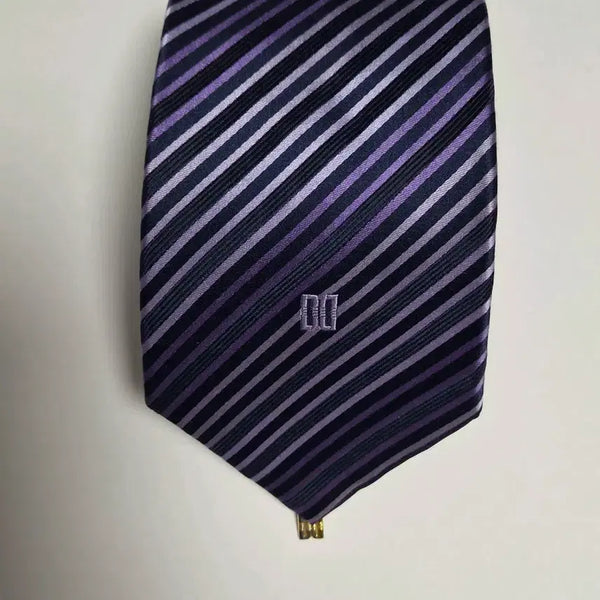 [BUNJANG] Daks Silk Necktie Navy Stripe / 닥스 실크 넥타이