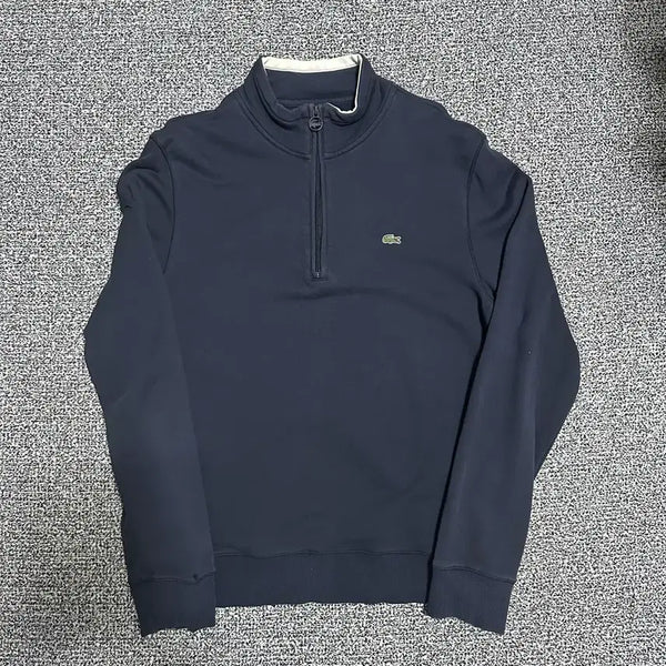 [BUNJANG] Lacoste Half-Zip Navy Men's Sweater / (M) 라코스테 반집업 네이비