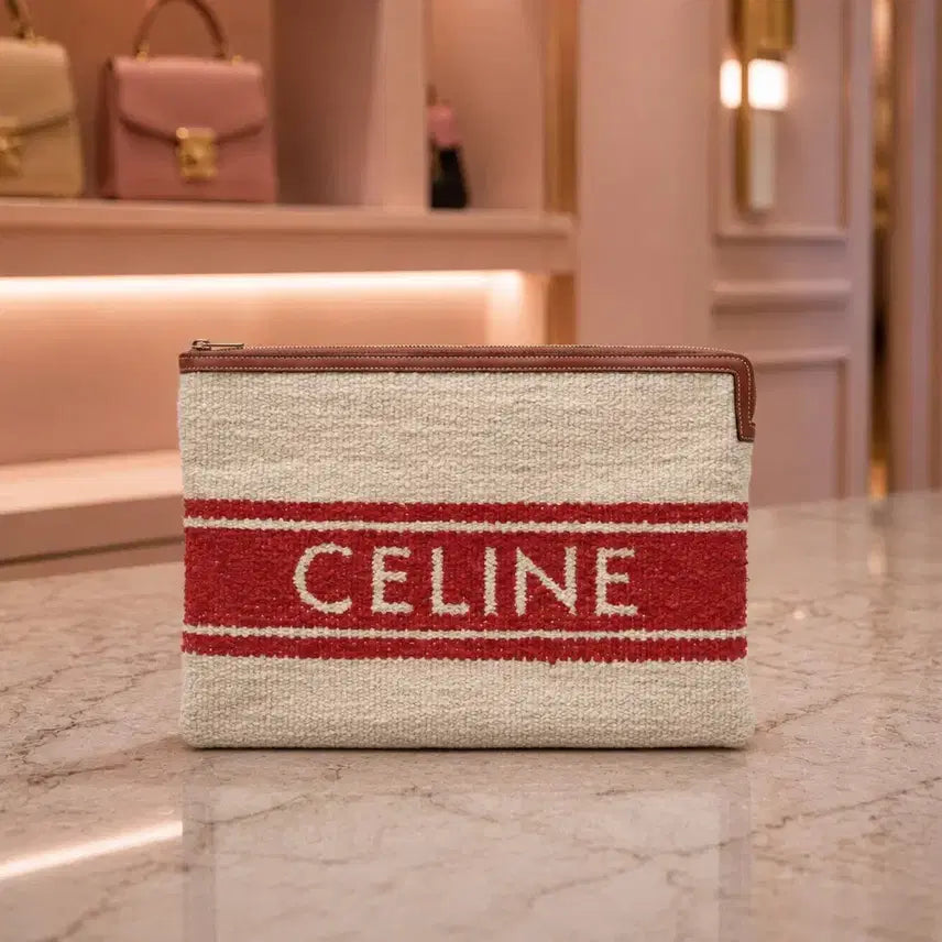 [BUNJANG] Celine Striped Textile Pouch Large / [A급] 셀린느 스트라이프 텍스타일 파우치 라지 판매합니다!!!