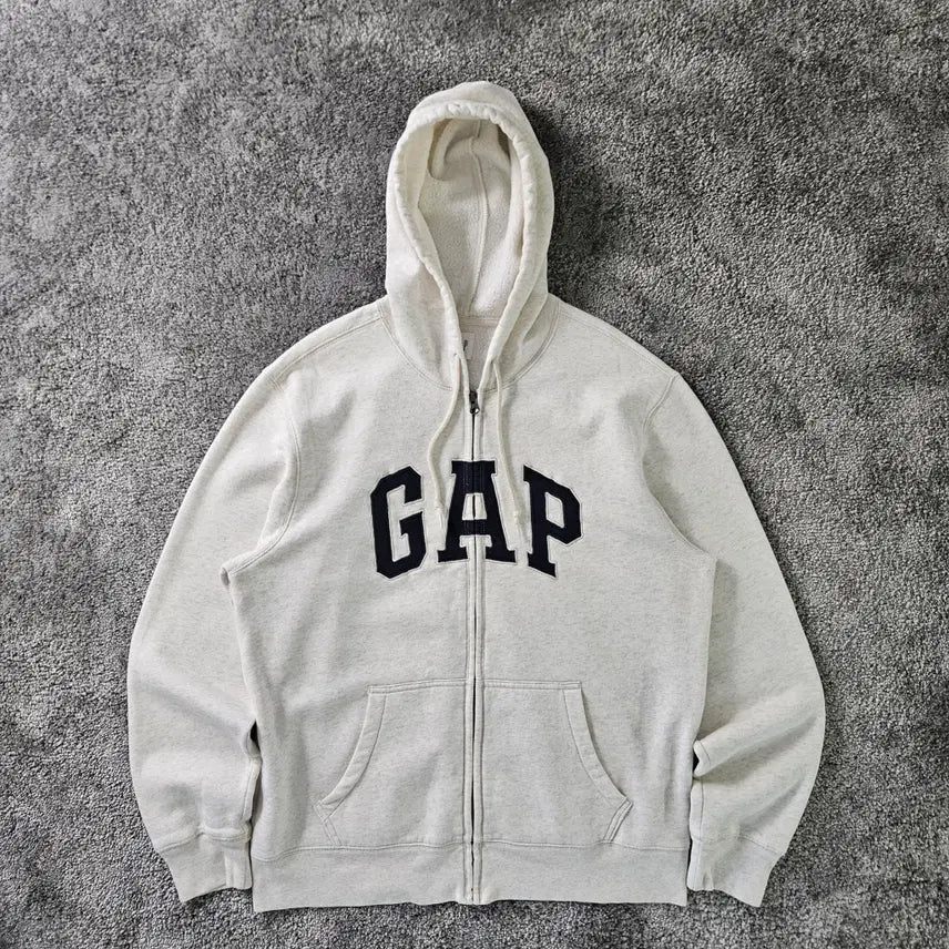 [BUNJANG] GAP Logo Hooded Zip-Up Jacket / GAP 로고 후드 집업