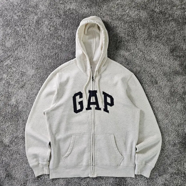 [BUNJANG] GAP Logo Hooded Zip-Up Jacket / GAP 로고 후드 집업
