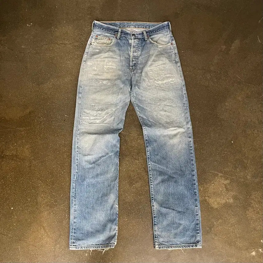 [BUNJANG] Levi's 501 Repaired Denim Jeans (Size 30) / 00s 리바이스501 리페어진 (30)