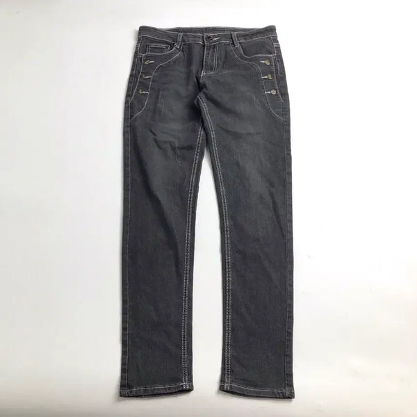 [BUNJANG] Button Point Denim Pants / 버튼 포인트 데님 팬츠