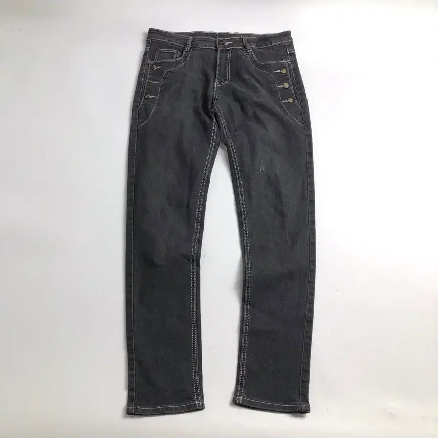 [BUNJANG] Button Point Denim Pants / 버튼 포인트 데님 팬츠