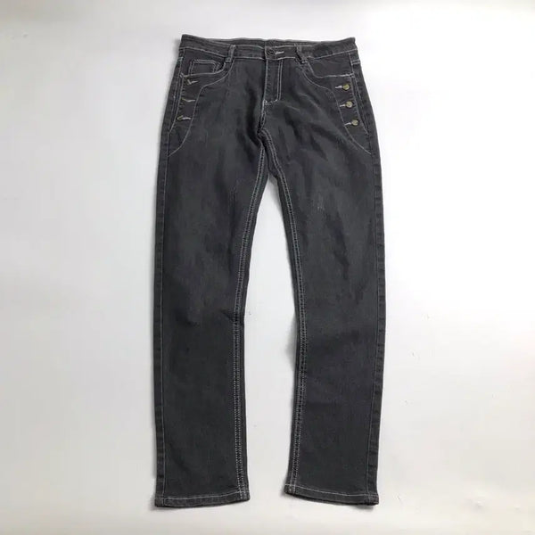 [BUNJANG] Button Point Denim Pants / 버튼 포인트 데님 팬츠