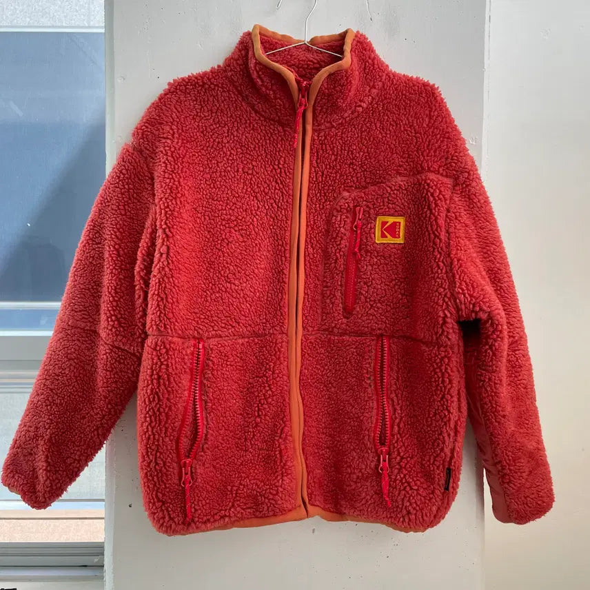 [BUNJANG] Kodak Big Logo Fleece Zip-Up Jacket / (S) 코닥 빅로고 후리스 플리스 집업 자켓