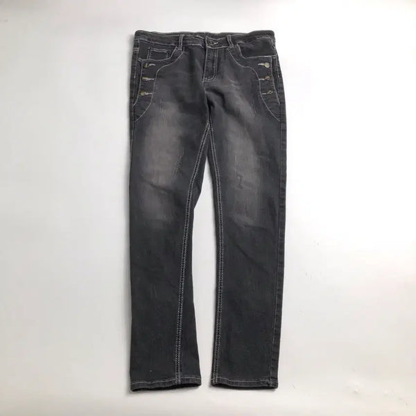 [BUNJANG] Button Point Denim Pants / 버튼 포인트 데님 팬츠