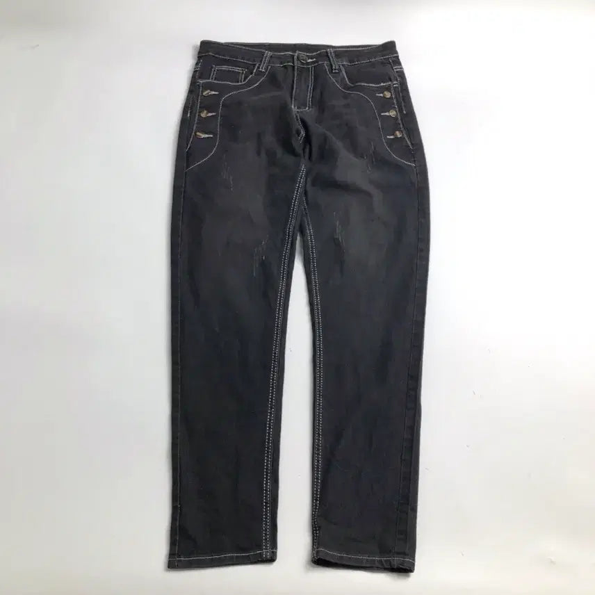 [BUNJANG] Button Point Denim Pants / 버튼 포인트 데님 팬츠