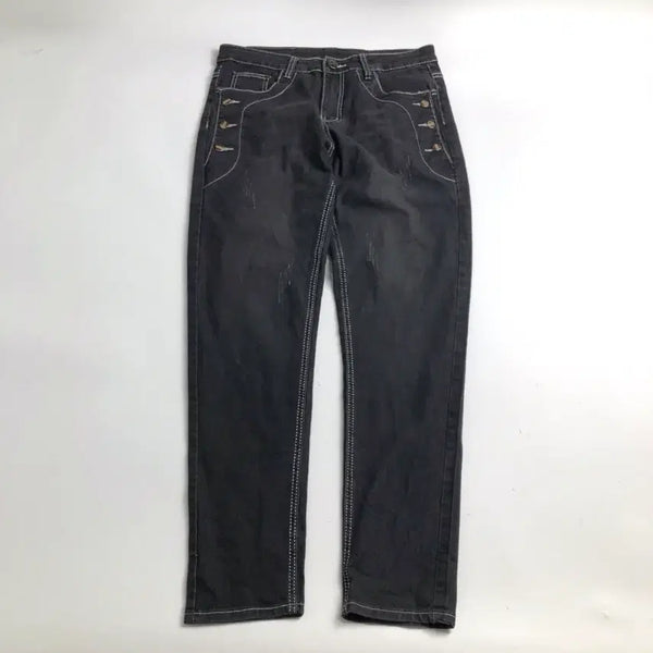[BUNJANG] Button Point Denim Pants / 버튼 포인트 데님 팬츠