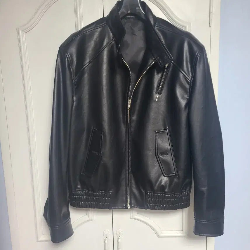 [BUNJANG] Alice Defined Leather Harrington Jacket / (L) 알리스 디파인드 레더 헤링턴 자켓