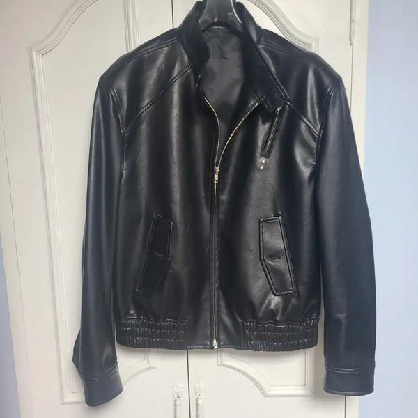 [BUNJANG] Alice Defined Leather Harrington Jacket / (L) 알리스 디파인드 레더 헤링턴 자켓