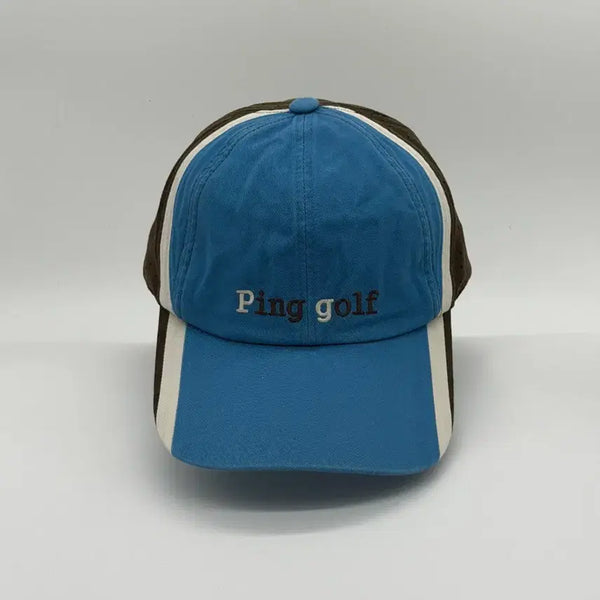 [BUNJANG] PING Golf Blue Brown Two-Tone Ball Cap Hat / [F] 핑 골프 블루 브라운 투톤 볼캡 모자