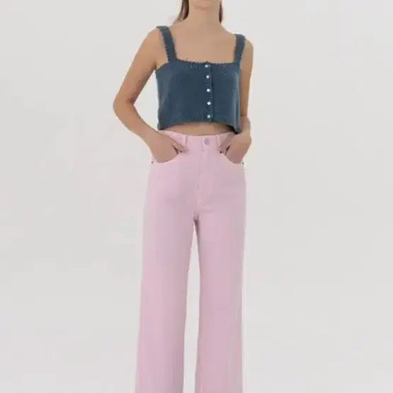 [BUNJANG] VIAPLAIN Cotton Pants Pink M / 비아플레인 코튼 팬츠 핑크