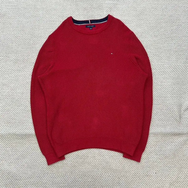 [BUNJANG] Tommy Hilfiger Plain Logo Knit / 타미힐피거 플레인 로고 니트 r4657
