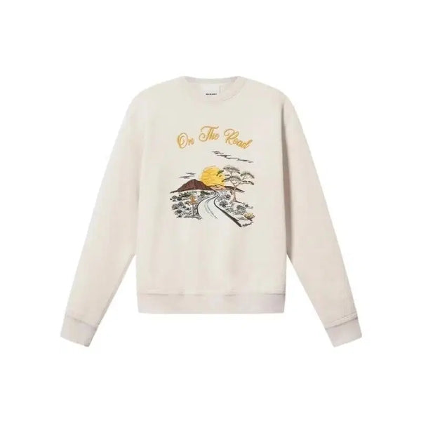 [BUNJANG] Oversized Landscape Print Long-Sleeve Shirt / 오버핏 풍경 프린트 긴팔티 자연 풍경 일러스트 긴팔 셔츠