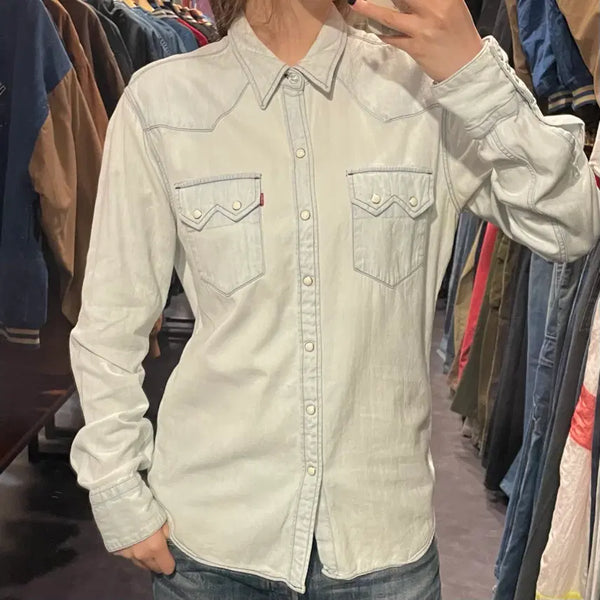 [BUNJANG] IM Levi's Denim Shirt Light Wash / [IM] 리바이스 데님 셔츠 연청