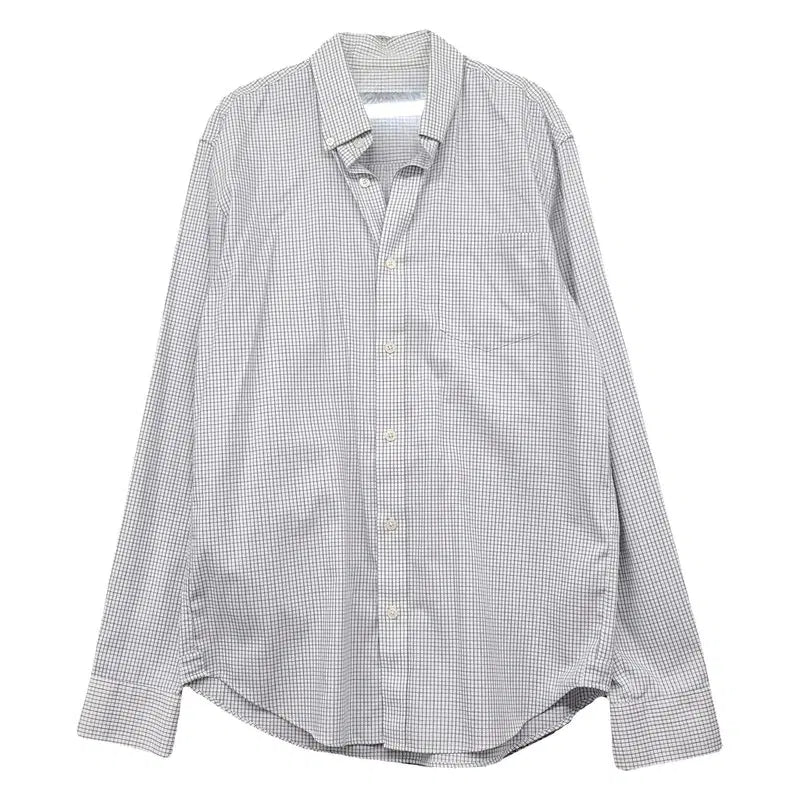 [BUNJANG] Giordano Light Grey Check Shirt L / 지오다노 체크 라이트 그레이 셔츠 L