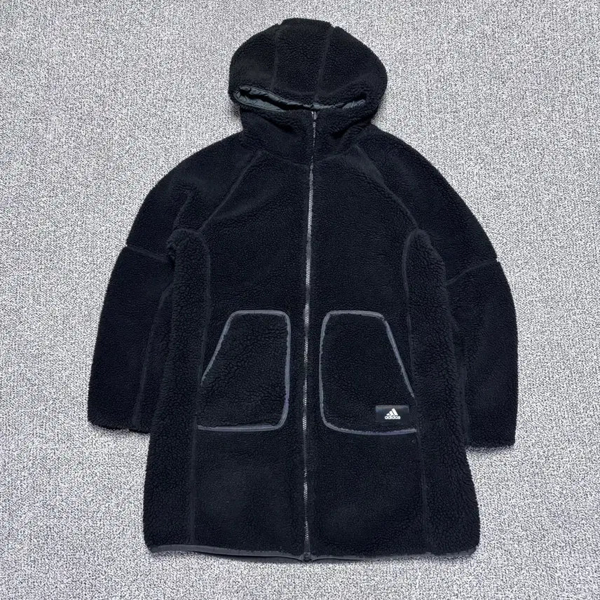 [BUNJANG] Adidas Boa Fleece Black Reversible Jacket / S 아디다스 보아 플리스 블랙 리버시블 자켓 0917