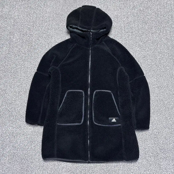 [BUNJANG] Adidas Boa Fleece Black Reversible Jacket / S 아디다스 보아 플리스 블랙 리버시블 자켓 0917