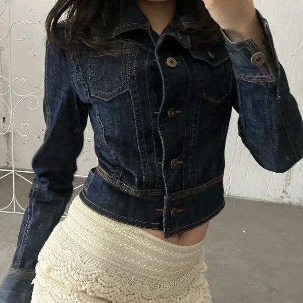 [BUNJANG] Vintage Denim Jacket Y2K Grunge Style / 빈티지 데님 청자켓 y2k 그런지