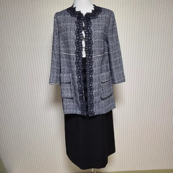 [BUNJANG] Women's Tweed Lace Jacket Size 44 / 여성 트위드 레이스 자켓44