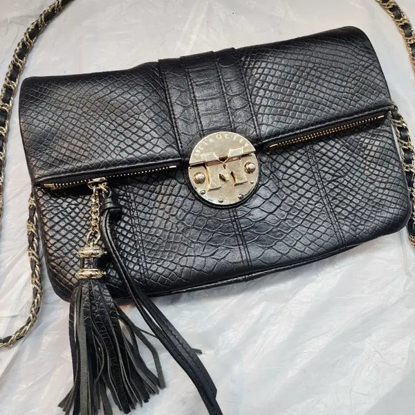 [BUNJANG] Metrocity Snakeskin Pattern Chain Crossbody Bag / 빈티지존 메트로시티 뱀피 패턴 체인 크로스백 가방