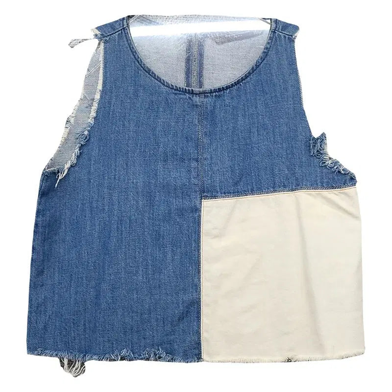 [BUNJANG] Zara Blue Denim Tank Top / 자라 블루 데님 나시 EUR S / USA S / MEX 26