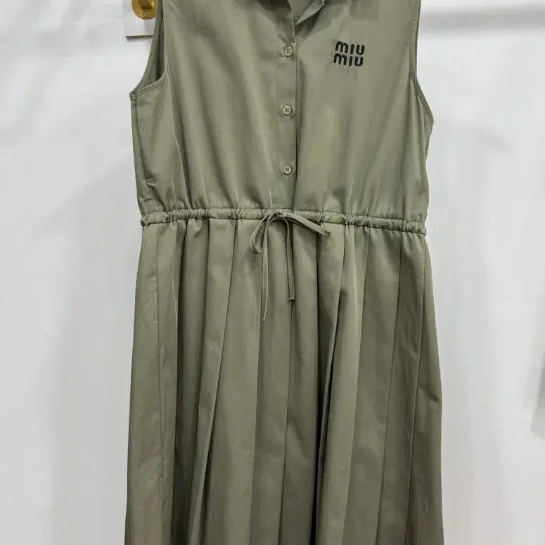 [BUNJANG] Sleeveless Maxi Dress Khaki / 민소매 원피스 카키55까지