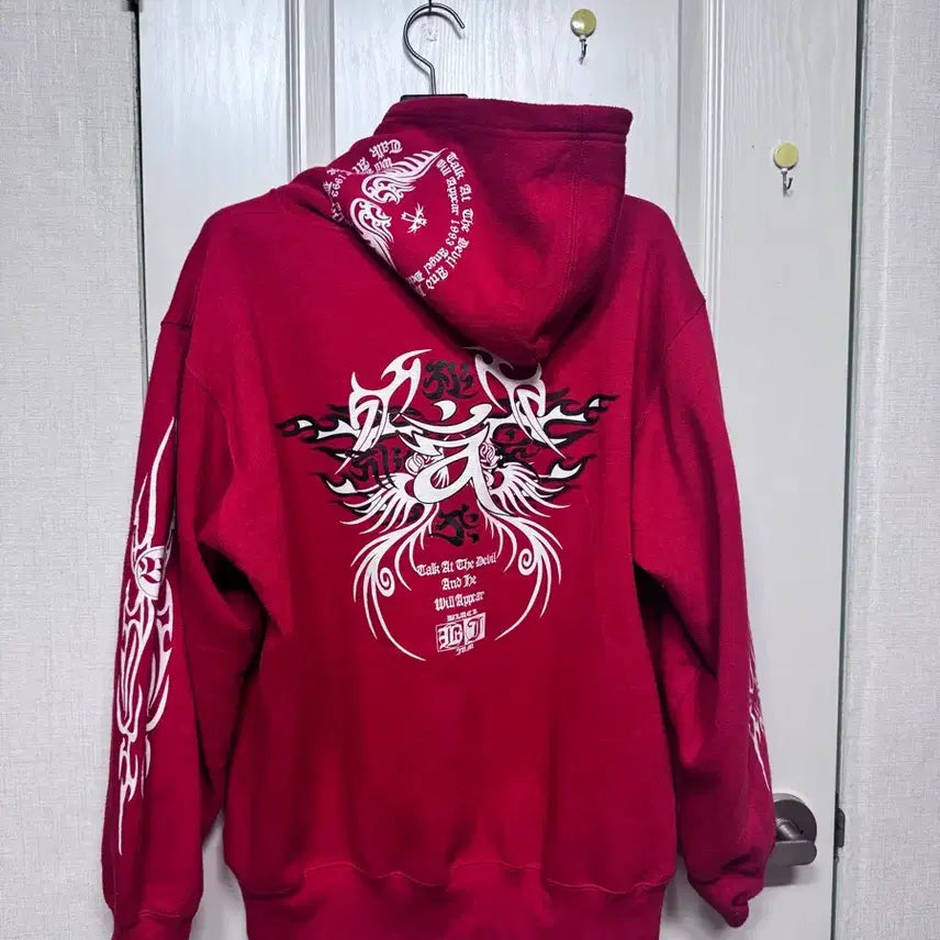 [BUNJANG] Men's Red Hoodie / 후드티 붉은색 남성용