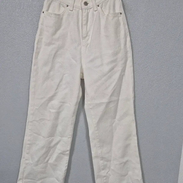 [BUNJANG] PIGTHREE Wider White Denim Pants Size S / PIGTHREE 와이더 화이트 데님팬츠 S