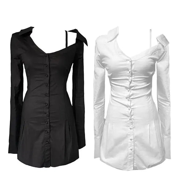 [BUNJANG] Bien Ttromb Black Shirt Dress / 비앤츠롬 셔츠 원피스 블랙