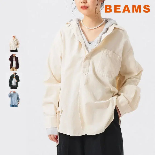 [BUNJANG] BEAMS BOY Cord Work Shirt / 빔즈 보이 코드 워크 셔츠