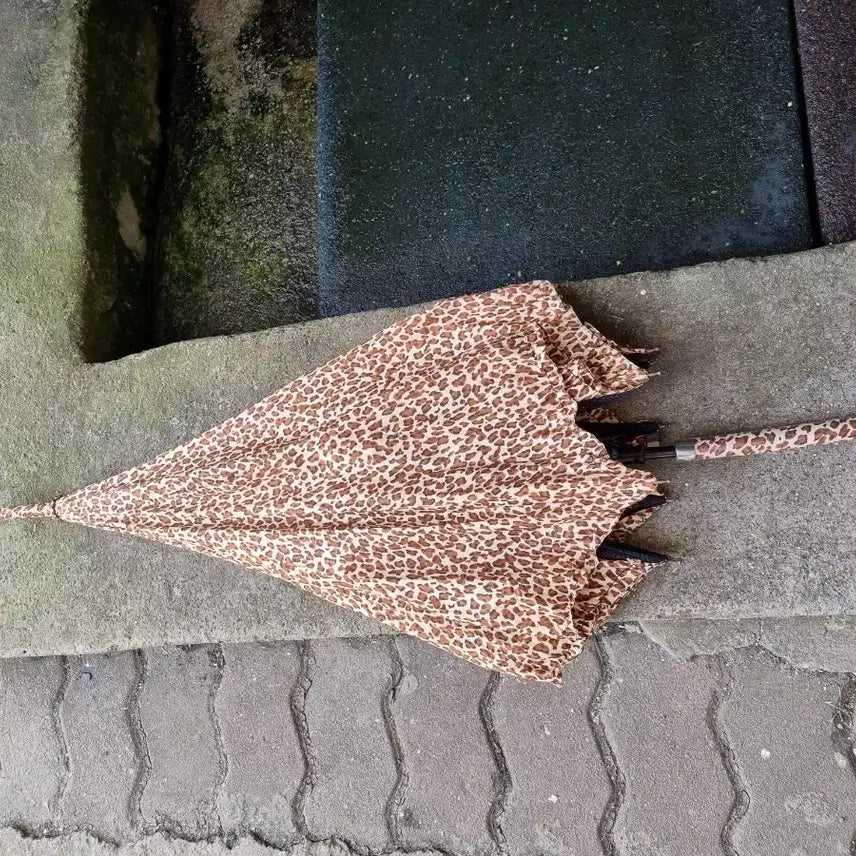 [BUNJANG] Leopard Print Double Layered Umbrella/Parasol / 레오파드 무늬 우산 양산 2겹