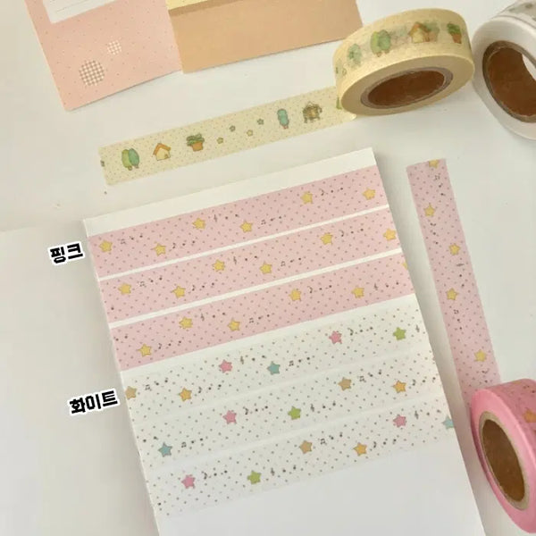 [BUNJANG] Mushimhan Haru Star Marching Washi Tape Set (2 Types) / 무심한하루 별행진 마테 2종