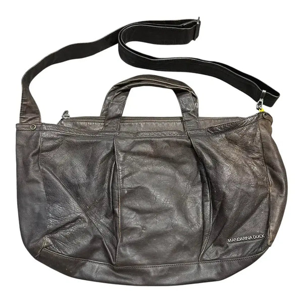 [BUNJANG] Mandarin Duck Vegetable Washed Leather Messenger Bag Shoulder Bag / (바배) 만다리나덕 베지터블 워싱 레더 메신저백 숄더백