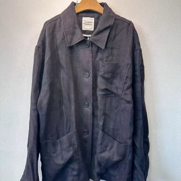 [BUNJANG] Studio Tomboy Herringbone Work Jacket / 스튜디오 톰보이 헤링본 워크 자켓 (55~66)