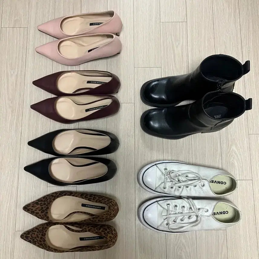 [BUNJANG] Women's Shoes Bundle Set (Size 260) / 사뿐 구두 260 (연핑크, 호피만 있어요!)