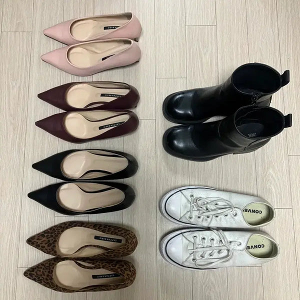 [BUNJANG] Women's Shoes Bundle Set (Size 260) / 사뿐 구두 260 (연핑크, 호피만 있어요!)