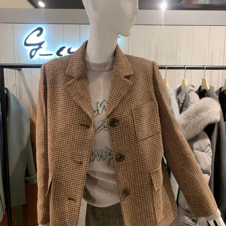 [BUNJANG] g-cut Check Pattern Jacket / (새상품)  지컷 체크 패턴 자켓