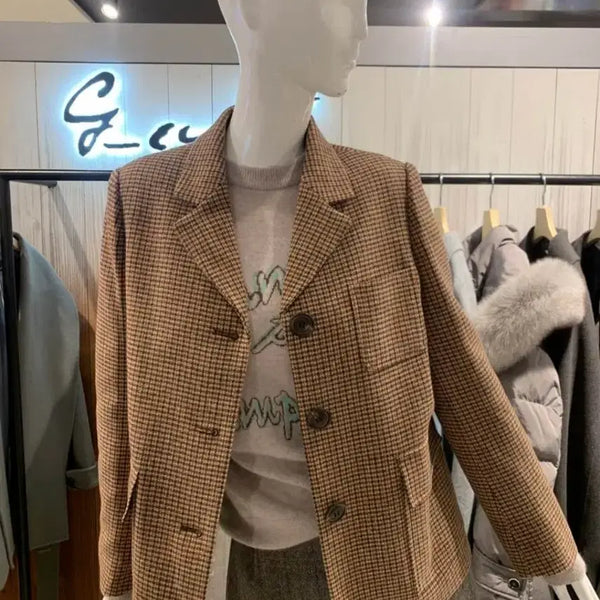 [BUNJANG] g-cut Check Pattern Jacket / (새상품)  지컷 체크 패턴 자켓