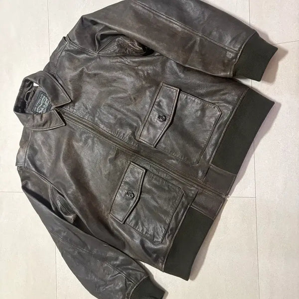 [BUNJANG] Levi's Clayton Leather Jacket / [L] 리바이스 클레이튼 레더 자켓