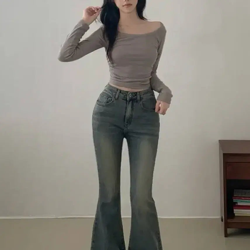 [BUNJANG] Mid-Wash Bootcut Denim Jeans / (새옷) 부츠컷 데님 팬츠 청바지 중청