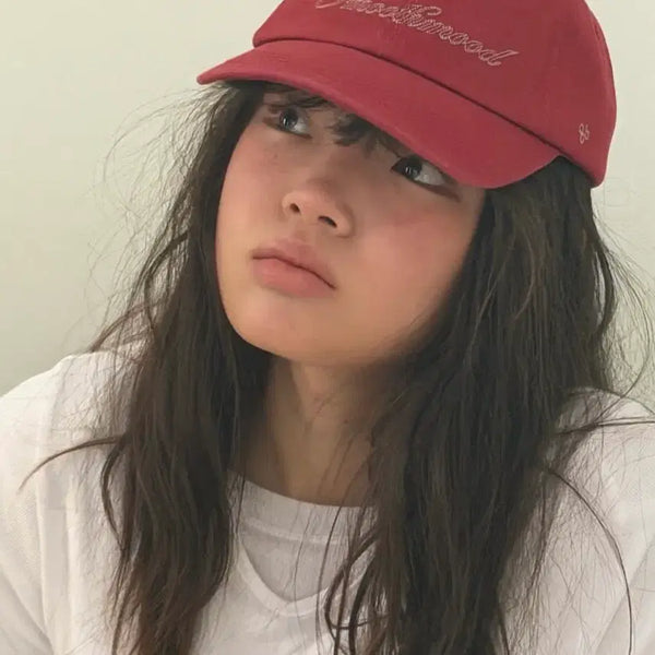 [BUNJANG] Smoothmood Red Washed Logo Ball Cap / (새상품/택O) 스무드무드 레드 워시드 로고 볼캡